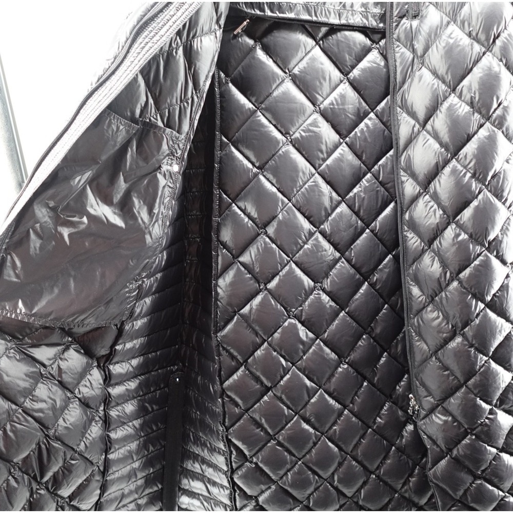 Lauren‎ Ralph Lauren Womens Black Diamond Quilted Down Puffer Coat Hooded XL - Picture 7 of 11